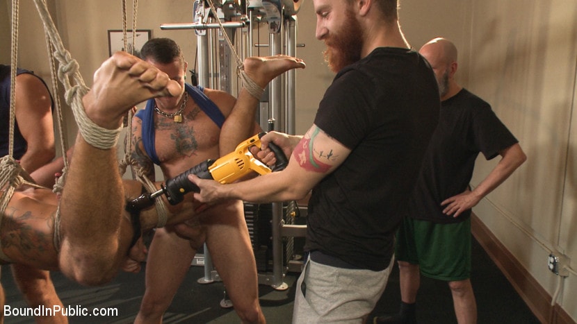 Connor Maguire - Connor Maguire's Gym Slave Takes on a Weight Room Full of Cocks | Picture (12)