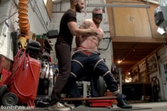 Dylan Strokes - Muscled mechanic, bound, fucked from both ends, and doused with cum | Picture (4)