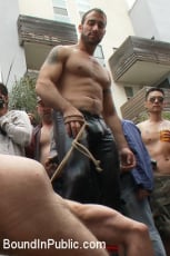Josh West - Muscle slave is stripped naked, used and humiliated while hordes of people take photos. | Picture (17)