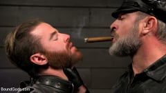 Kristofer Weston - ASH PIGS: Cigar Smoking Leather Daddy Breaks in His Hairy Muscle Slave | Picture (4)