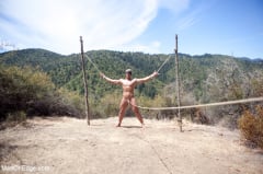 Logan Vaughn - Captured straight jock gets his tight ass violated in the deep woods | Picture (6)