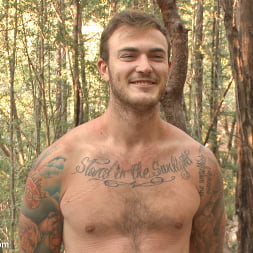 Bound Christian Wilde begs to cum in the woods