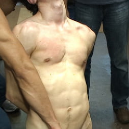 Horny crowd jumps on a ripped stud in a skate shop