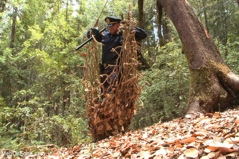Officer Bullet - Ass fucked and edged in the middle of the woods