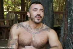 Alessio Romero - Horny men jump on a beefy jock and turn him into a sex slave at a campground. | Picture (11)