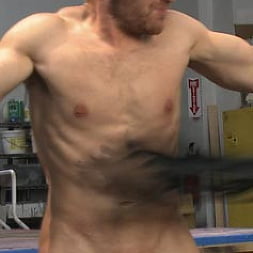 Cocky businessman bound and fucked in the metal shop