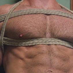 Furry Muscular Stud is Bound and Edged on a Pool Table!