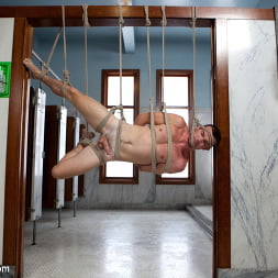 Hot janitor endures relentless edging at an airport restroom