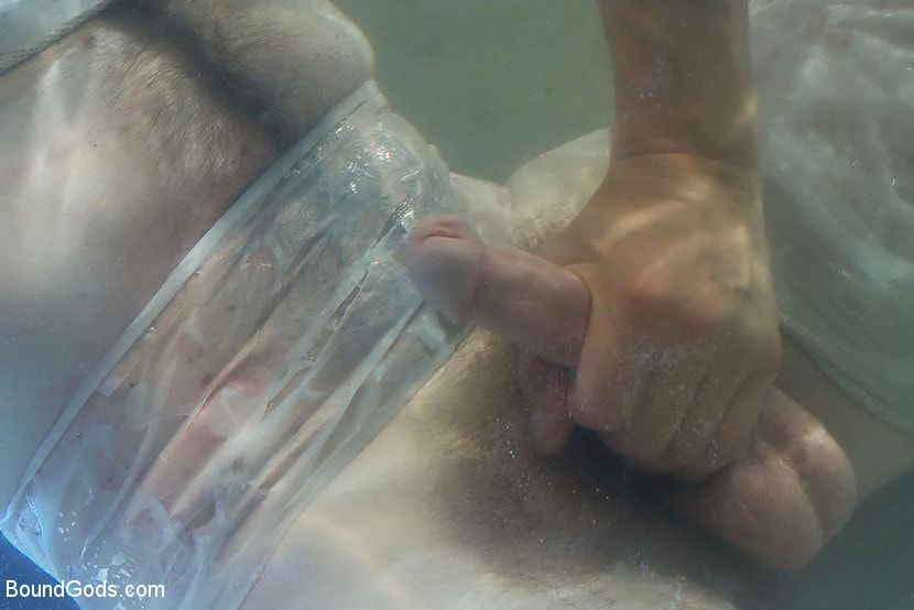 Bound in the sleepsack, submerged under water and made to cum.