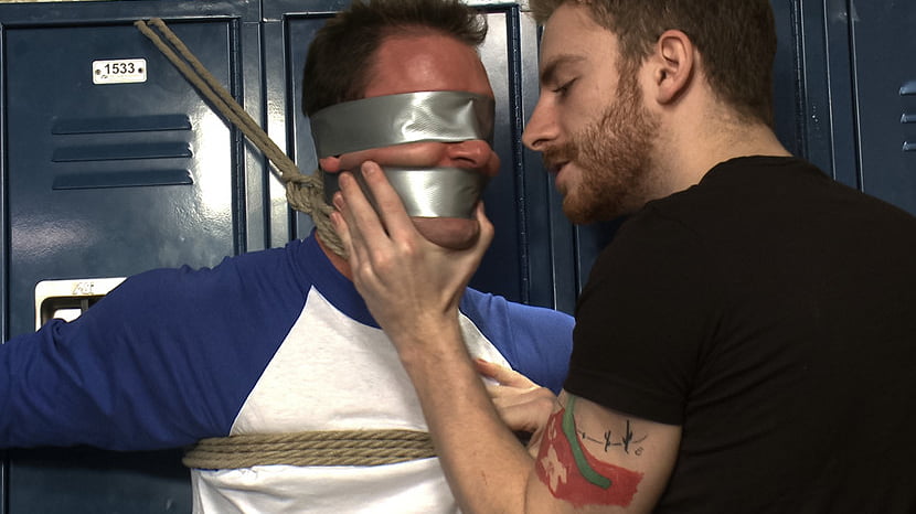 Captured Baseball Stud gets Edged in the Locker Room