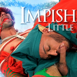 Impish Little Elves: Casey Everett Edged by Santa and his Lil Helper