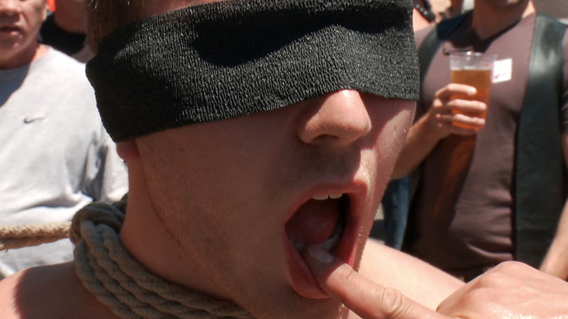 Cody Allen - Naked, Tied up, Zippered, Humiliated in Public