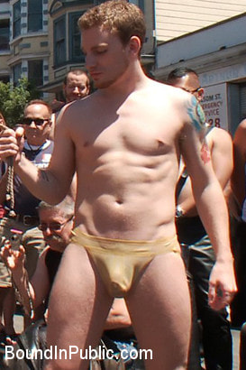 Cody Allen - Naked, Tied up, Zippered, Humiliated in Public