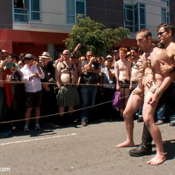 Cody Allen - Naked, Tied up, Zippered, Humiliated in Public