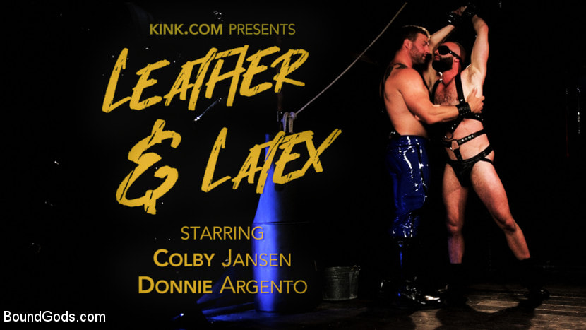 Leather and Latex: Muscle Stud Colby Jansen Dominates Donnie Argento