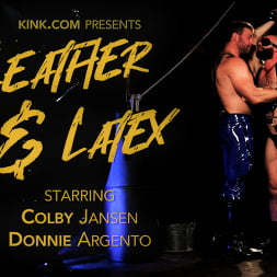Leather and Latex: Muscle Stud Colby Jansen Dominates Donnie Argento