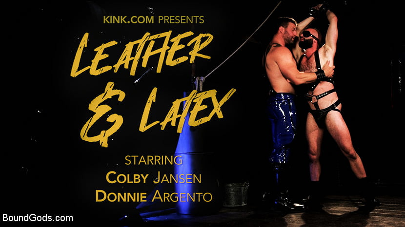 Leather and Latex: Muscle Stud Colby Jansen Dominates Donnie Argento