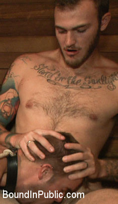 Bathhouse whore tormented and gang banged by a horny crowd