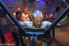 Dayton O'Connor - Horny crowd gang bangs a young stud at the playspace of Mr S Leather | Picture (17)