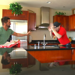 Delivery Gone Wrong - Uncut Stud Gets Edged By the Pizza Delivery Guy