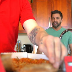Delivery Gone Wrong - Uncut Stud Gets Edged By the Pizza Delivery Guy