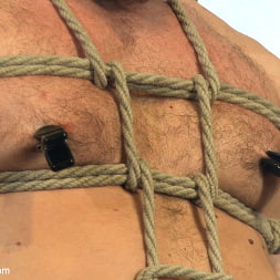 Hairy dude gets his uncut cock edged!