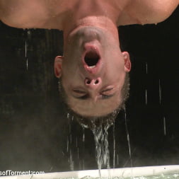 Stud with big fat cock gets extreme water torment
