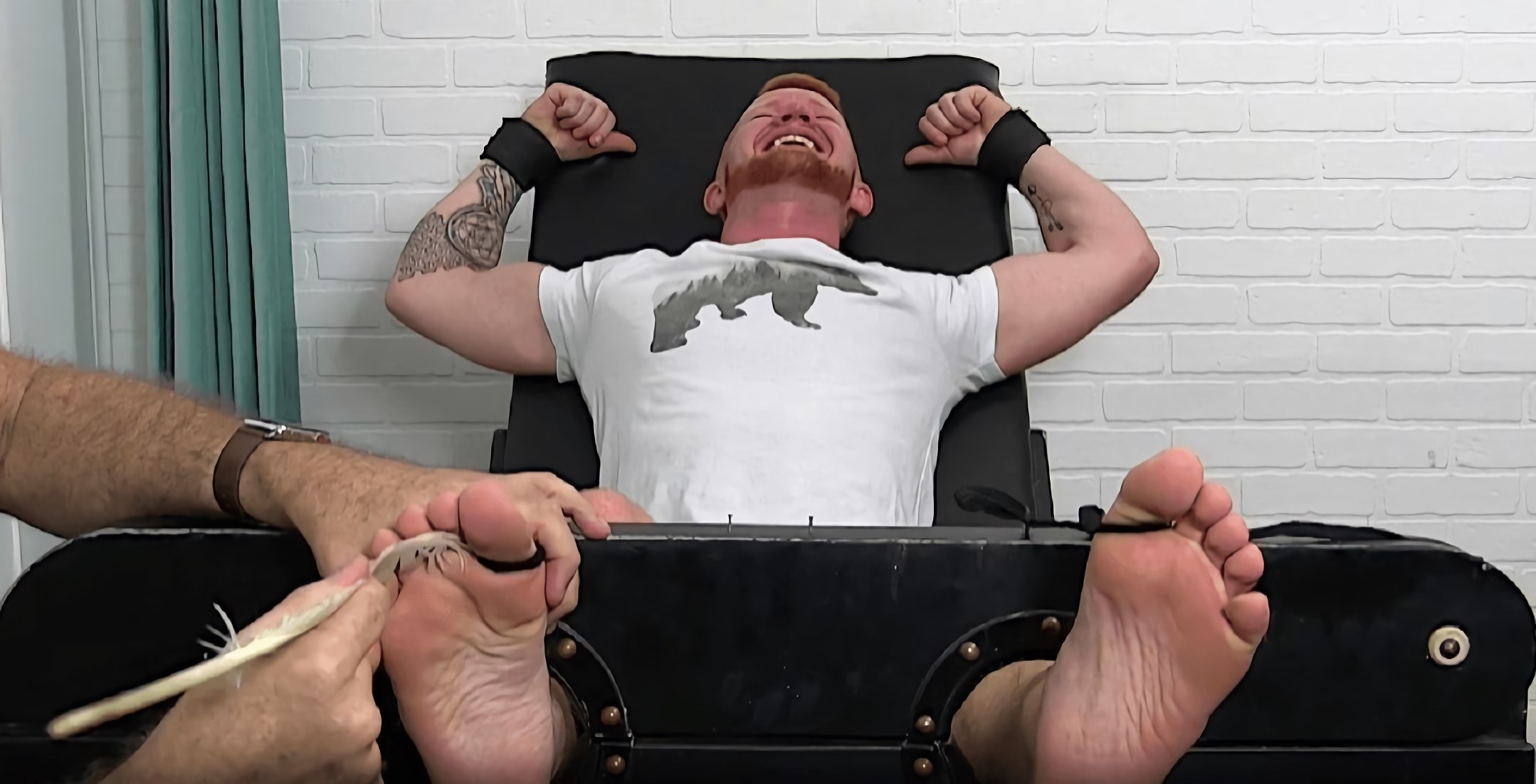 Ultra-Ticklish Muscle Ginger Jackson