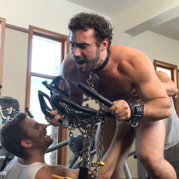 Loudmouth bodybuilder with a fat cock gets edged against his will