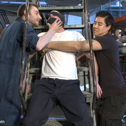 Straight stud with a giant cock relentlessly edged against his will