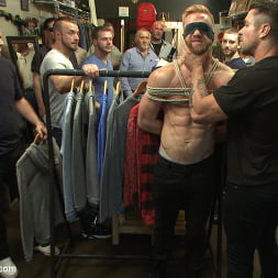 Greedy whore stuffed full of cock at a local clothing store