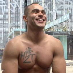 Ripped, muscled stud gang fucked by horny dudes and smothered with feet