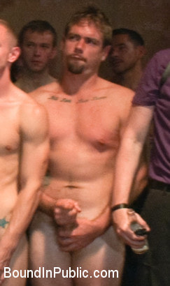 Bryan Cole is fucked in front of 100 horny men