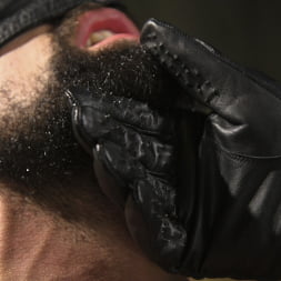 Hairy tape-slave worships Master Kaden's uncut cock