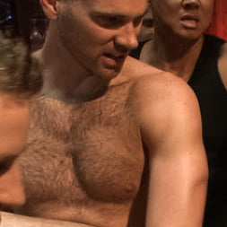 Kirk Cummings is beaten, humiliated and fucked in a crowded bar