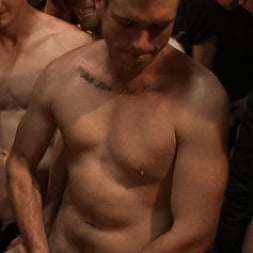 Kirk Cummings is beaten, humiliated and fucked in a crowded bar