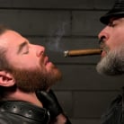 Kristofer Weston in 'ASH PIGS: Cigar Smoking Leather Daddy Breaks in His Hairy Muscle Slave'