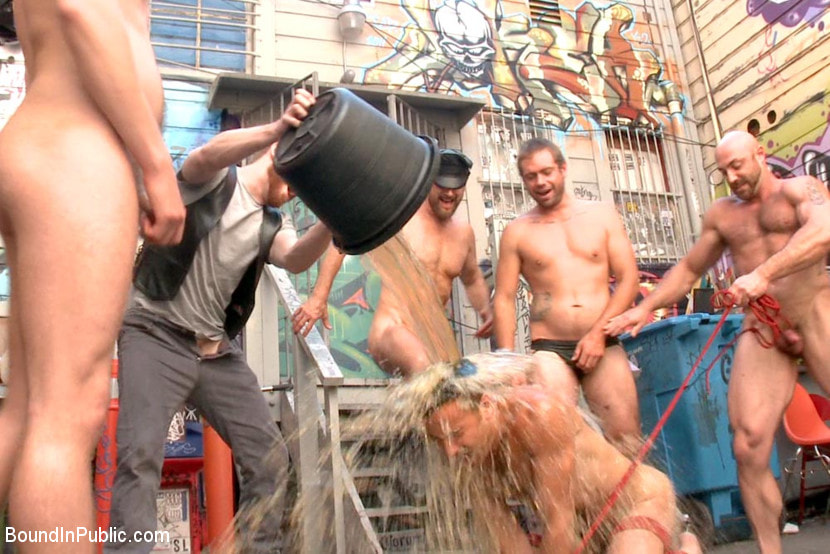 Pissed off landlord gangfucked into submission by horny party goers
