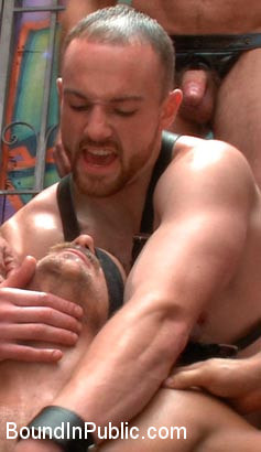 Pissed off landlord gangfucked into submission by horny party goers