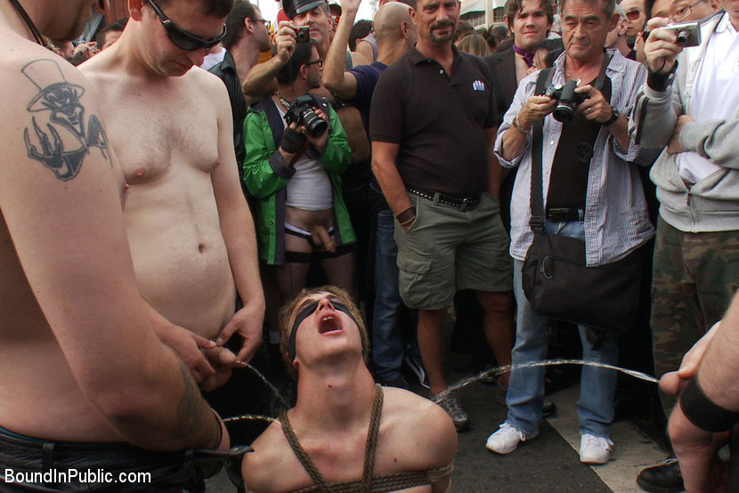 Noah Brooks is dragged through the streets, bound, beaten and pissed o
