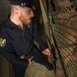 Officer Keys torments sexy cock convict