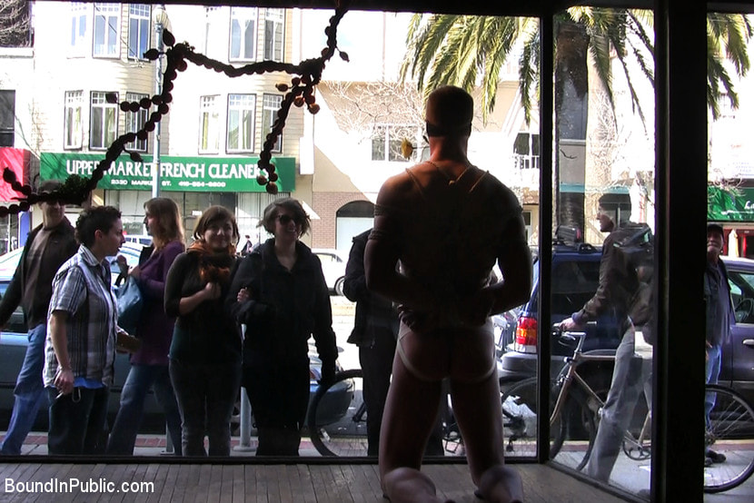 Nordic hunk humiliated and bukkake in a flower shop.