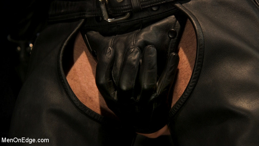 Larkin's Load: Ricky Larkin Bound in Leather, Tickled, and Drained