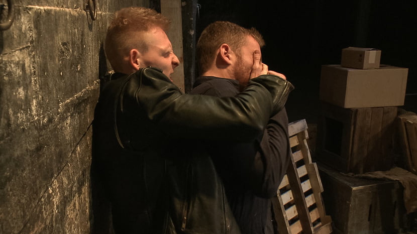 Dockworker gets taken down and fucked by a leather dom