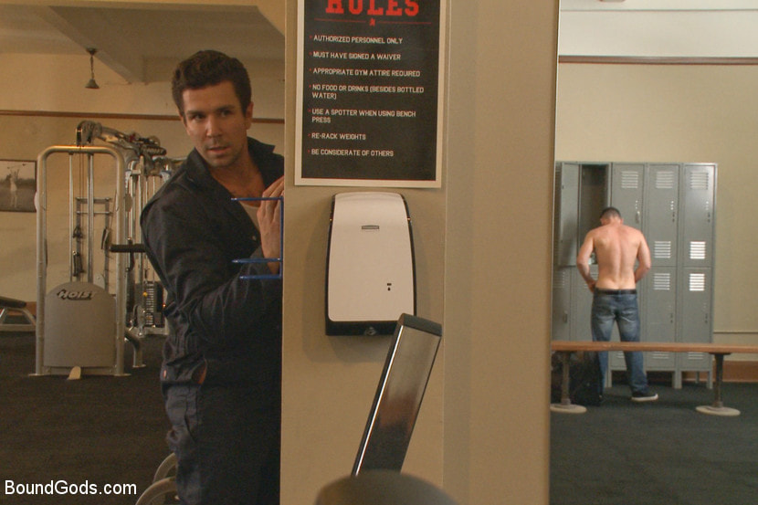 Hot Gym Stud Tormented and Fucked by the Creepy Handyman